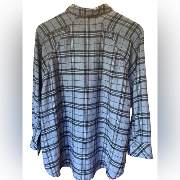 Urban Outfitters Brendan Drapey Flannel Button-Through Shirt XS - Picture 4 of 6